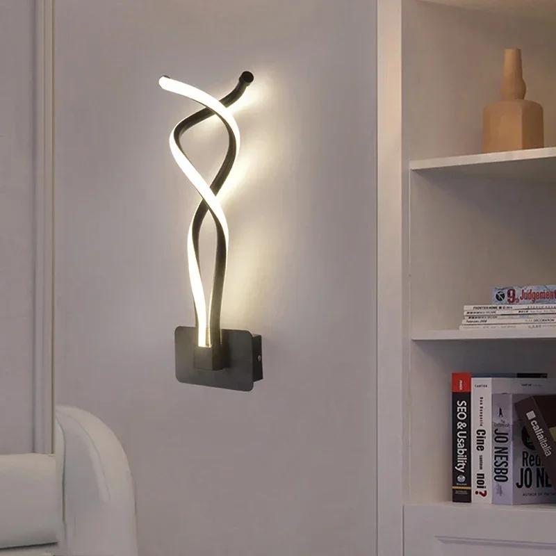 Modern Minimalist LED Wall Lamp Home Indoor Decor Wall Sconce For Living Room Bedroom Bedside Lustres Backgroud Light Decoration