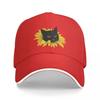 New Black Cat Popping Out Of A Sunflower Bucket Hat Cap Fashion Casual Baseball Caps Adjustable Hat Summer Unisex Baseball Hats