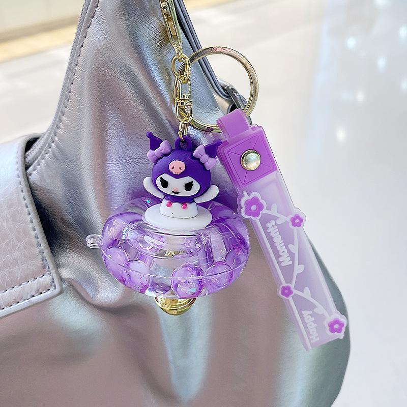 Cartoon Cat Swimming Ring, Bell, Keychain, Schoolbag, Pendant, Trinkets, Drift Bottle, Xingdailu Small Gift.