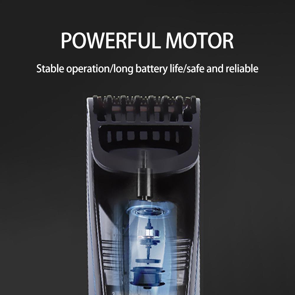 Hair Clipper Professional 0.5-10mm Adjustable Beard Trimmer Mustache Stubble Trimmer for Men Hair Cutting Machine Rechargeable