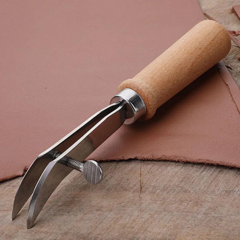 

Leather Tools Adjustable Cutter DIY Handmade Crimper Slotting and Grooving Device Edge Holder Craft Cutting