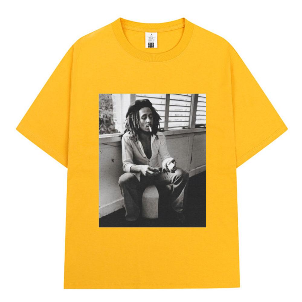 Reggae Music Originator Bob Marley T Shirt Unisex Vintage Gothic Tshirt Cotton Casual Oversized Short Sleeve Tshirts Streetwear