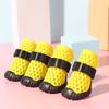 4pcs/set Breathable Mesh Dog Shoes Soft Puppy Socks Shoes Pet Mesh Boots  Outdoor Walking