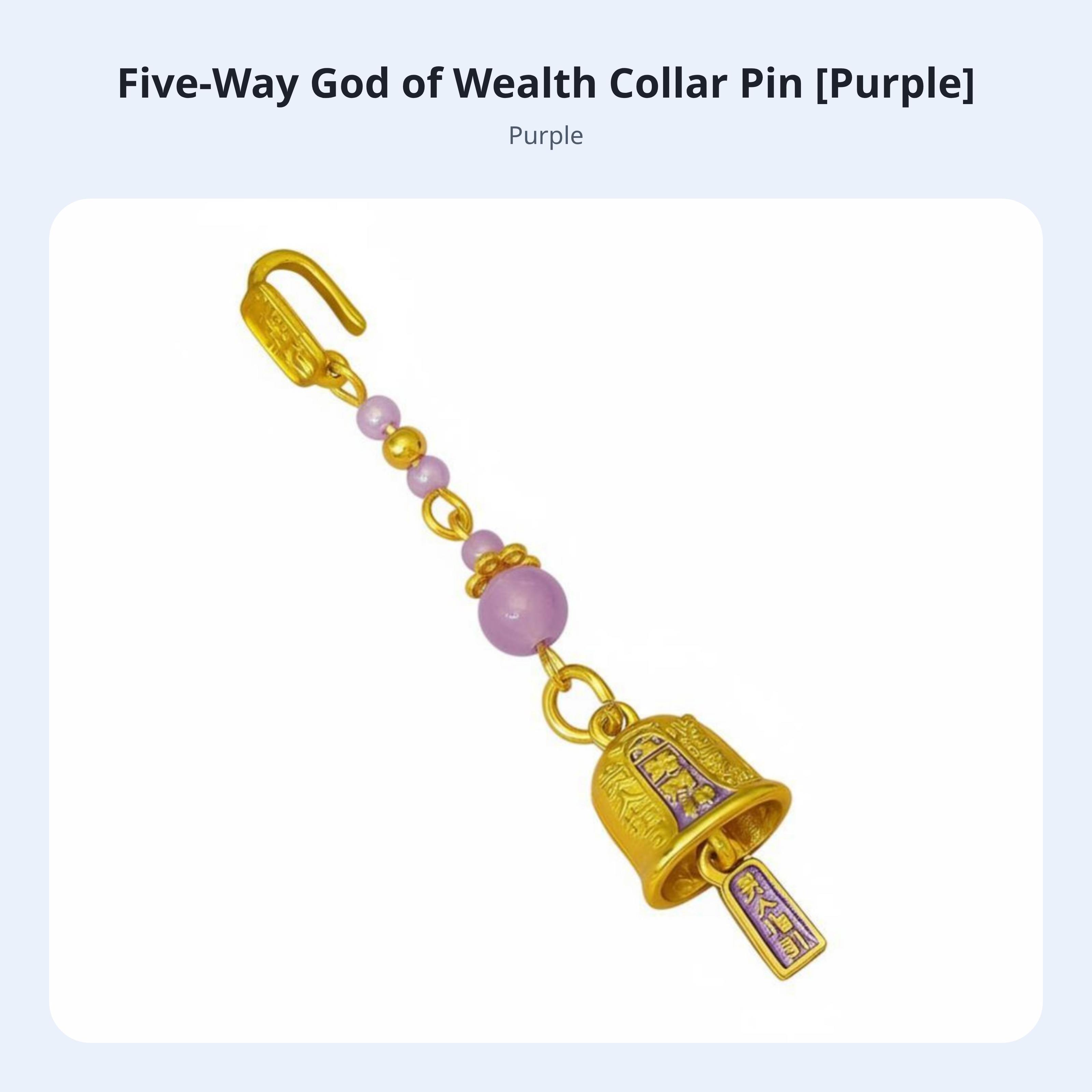 Five Fortune Gods Cheongsam Brooch, Cloisonné Oil Drip chime charm, auspicious Wealth hanging accessory