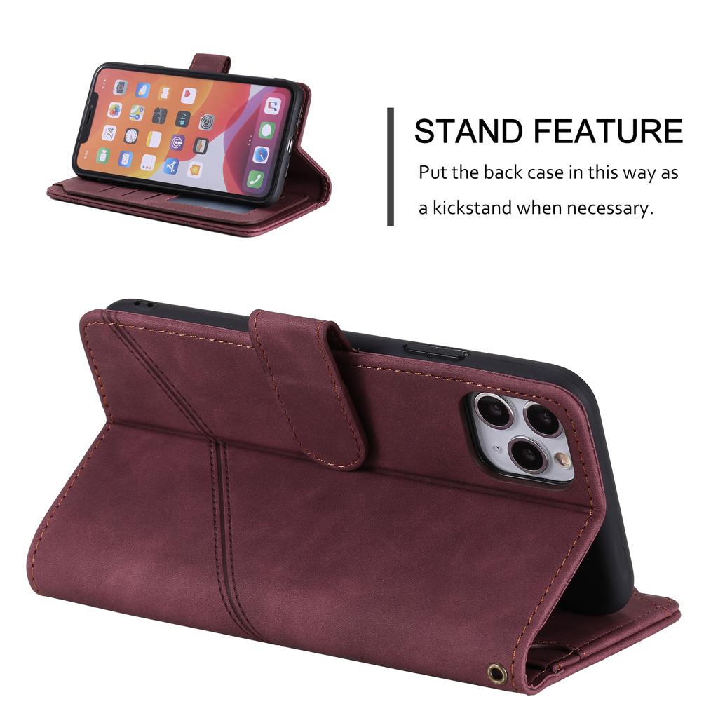 Multifunction Business Card Holder Flip Cover Magnetic Clasp Kickstand Leather Book Folio Phone Case Card Pocket Cover Accessory