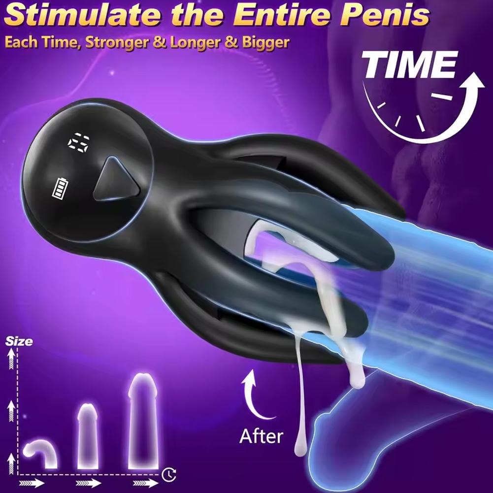 Penis Vibrator 10 Vibration Modes Male Stroker Glans Training Ejaculation Control Octopus Design Adult Toy Personal Pleasure