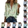 Chemisier femme imprimé bouton manches longues décontracté basique col de chemise haut régulier