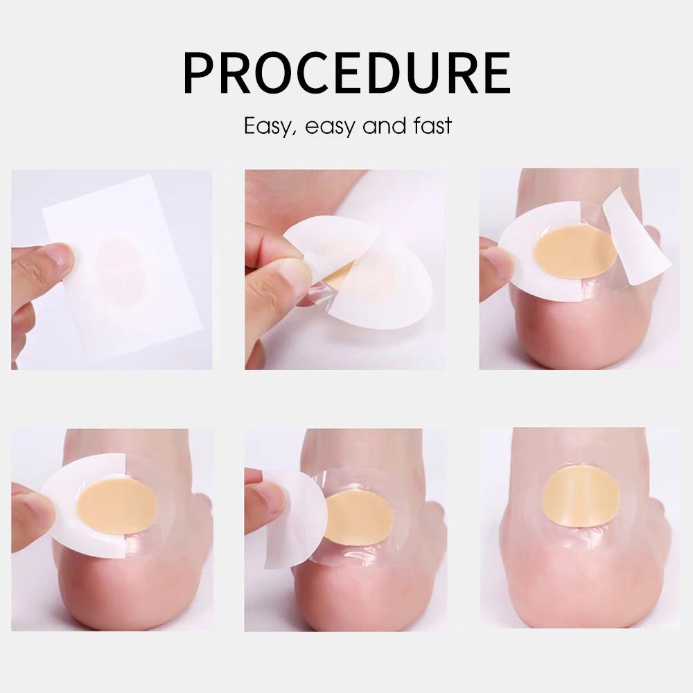 10-50PCS Gel Shoes Stickers Soft Hydrocolloid Pads Relief Pain Blisters Bunions Corns Calluses Friction Pressure Heel Pain Patch