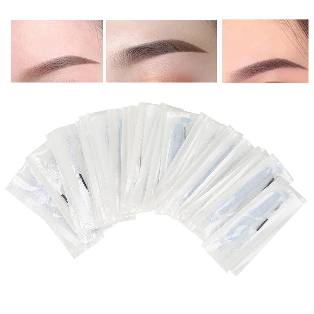 50 szt. Wydłużona Igła do Tatuażu Microblading Szybkie Kolorowanie Igła do Tatuażu Brwi Akcesorium 5RS