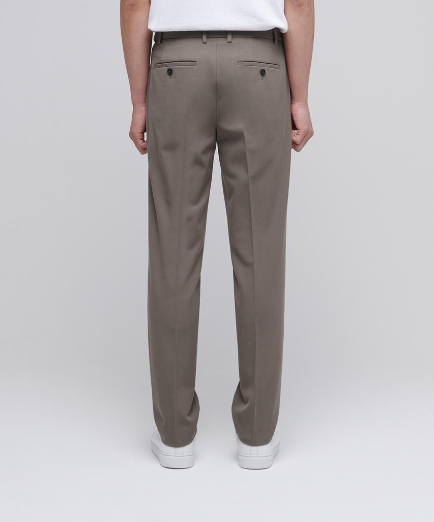Musinsa Standard Tapered Hidden Elastic Waist Length Slacks [Dusty Beige]