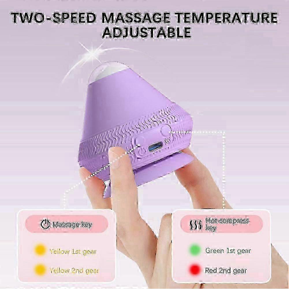 Electric Massage Ball with Suction Cup Mount for Back and Shoulder Pain Relief Deep Tissue Massager with Vibration Function