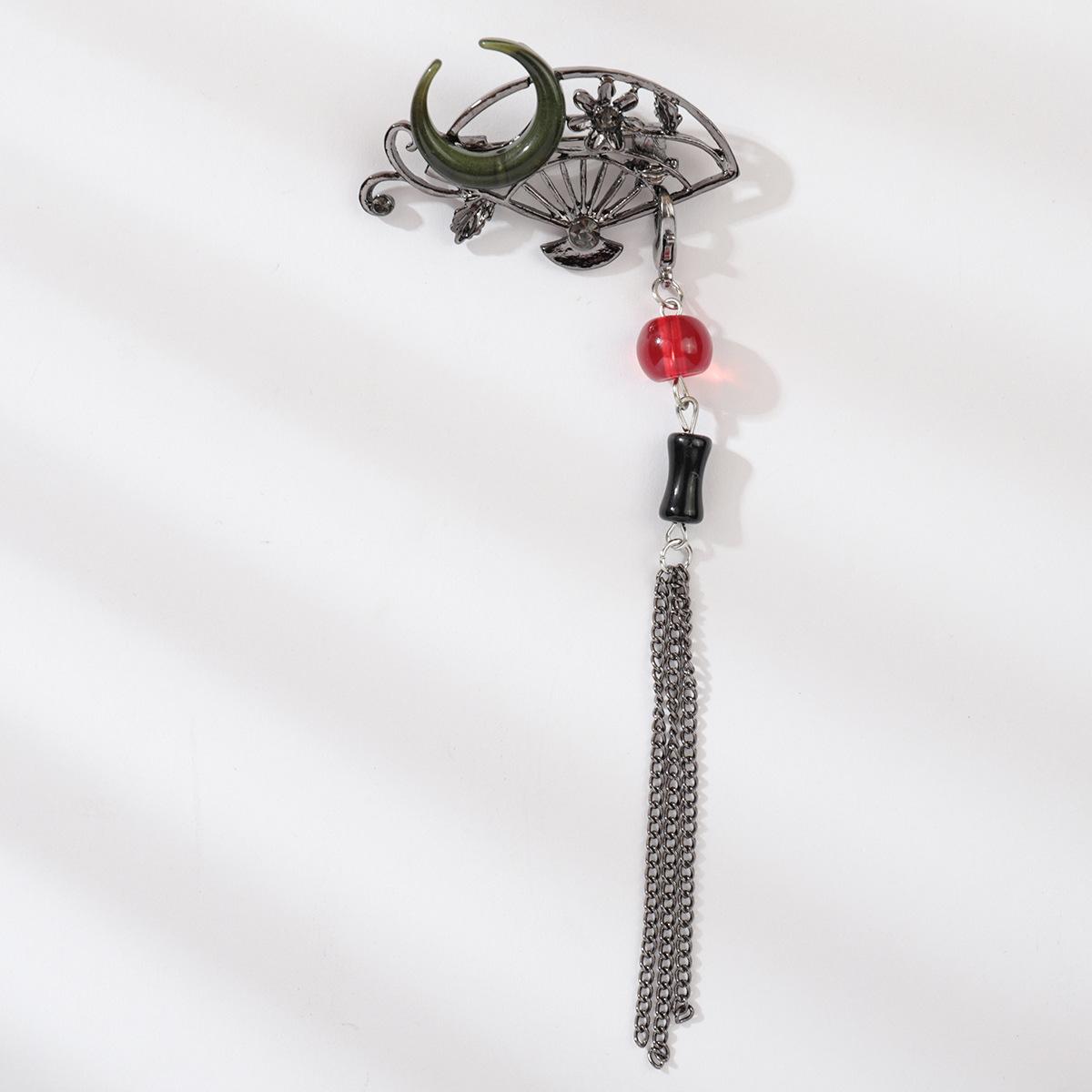 

Новая китайская брошь с бахромой в виде веера, полая темпераментная персонализированная брошь, модное осенне-зимнее пальто, аксессуары для пальто