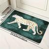 Panterprint Keukenmat Set, Polyester Antislip Machine Wasbare Vloerkleed voor Badkamer Slaapkamer Woonkamer Decor