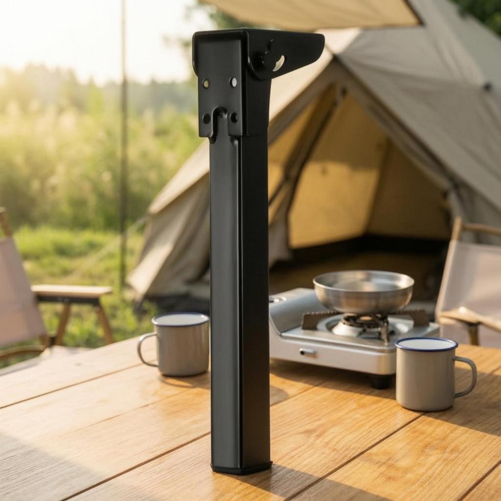 Square Folding Metal Table Leg Rust-Resistant for Compact Rooms, Campers