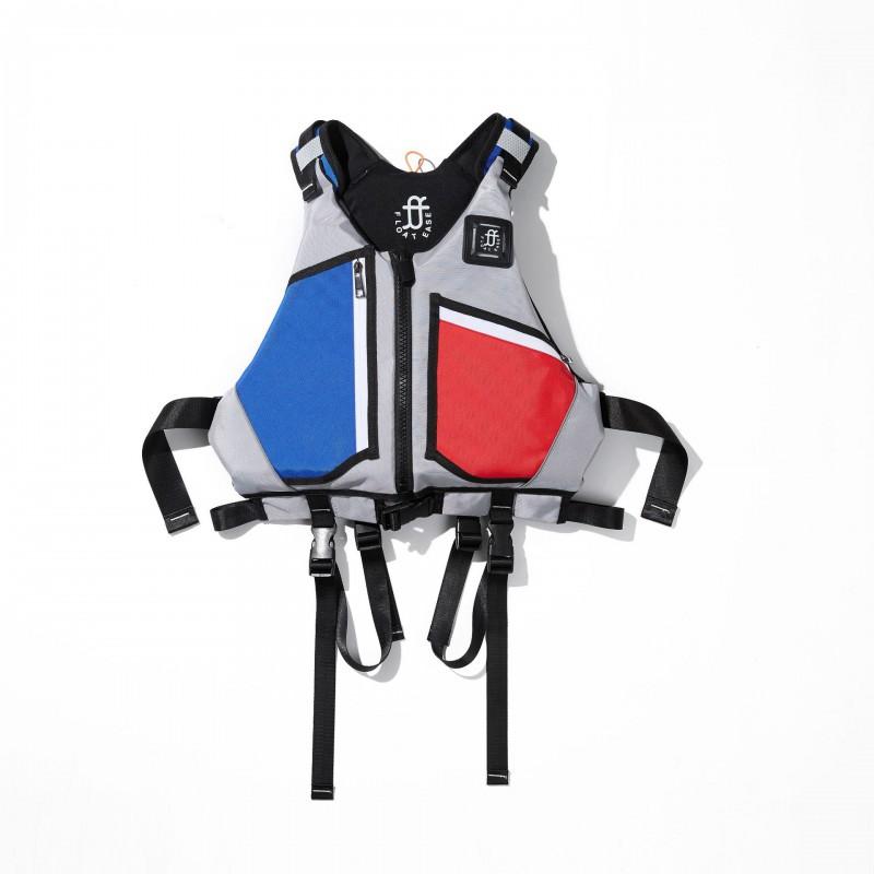 Adult Buoyancy Vest Kayaking Paddleboarding Fishing Boating Travel Safety Gear Gray-Blue-Red