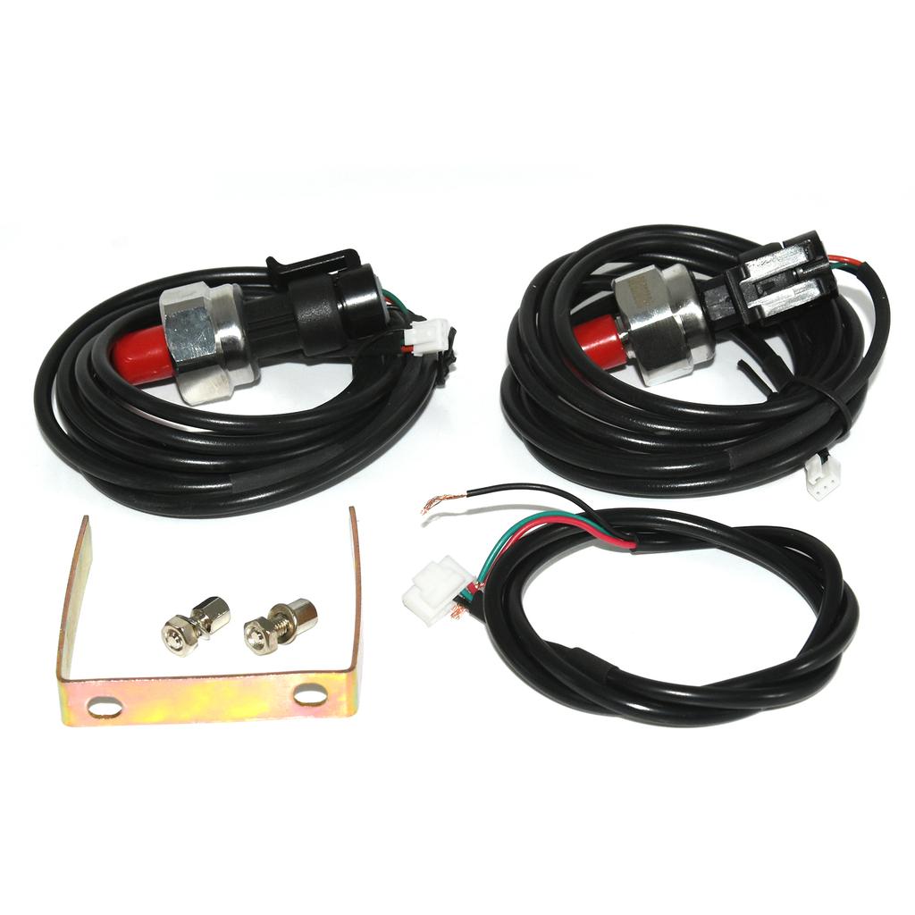 AD 52mm Digital Air Suspension Pressure Gauge 290 PSI Bar Blue Red LED with 1/8NPT Electronic Sensors Dual Air Pressure Gauge