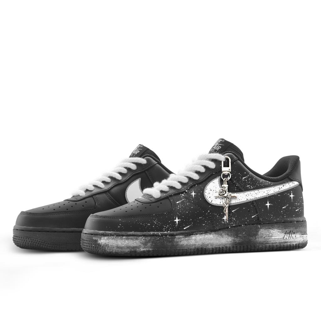 Nike Air Force 1 Shadow Stardust, Shopping Bag Abrasion Resistant Waterproof Slip Resistant Low Top Skateboard Shoes FZ0627-010(TEAM795-)