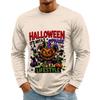 Men's Halloween Long Sleeve Neck Casual T-Shirt for Holiday Party