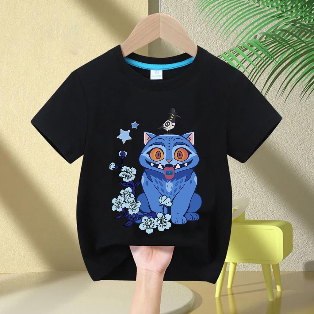 KPop Demon Hunters Saja Boys Cartoon Boys Girls T-shirt 2026 Round Neck Print Fashion Casual Top Children's T-shirt Clothing