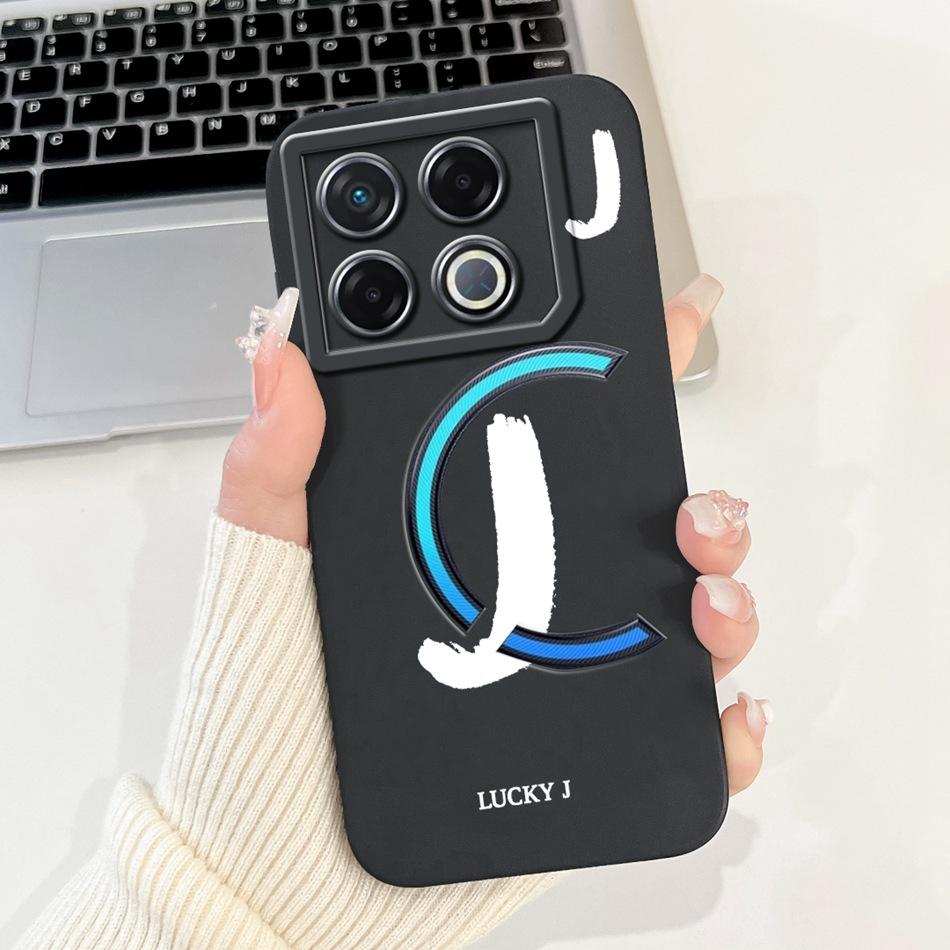 For Infinix GT 20 Pro X6871 Lucky Initial Letter Phone Case For Infinix GT20 Pro 5G Soft Silicone Shockproof Cases
