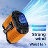 Outdoors Waist Fan With 10000mAh Large Capacity Battery 5 Gear Adjustable Waterproof Waist Fan With Flash Light Waist Clip Fan