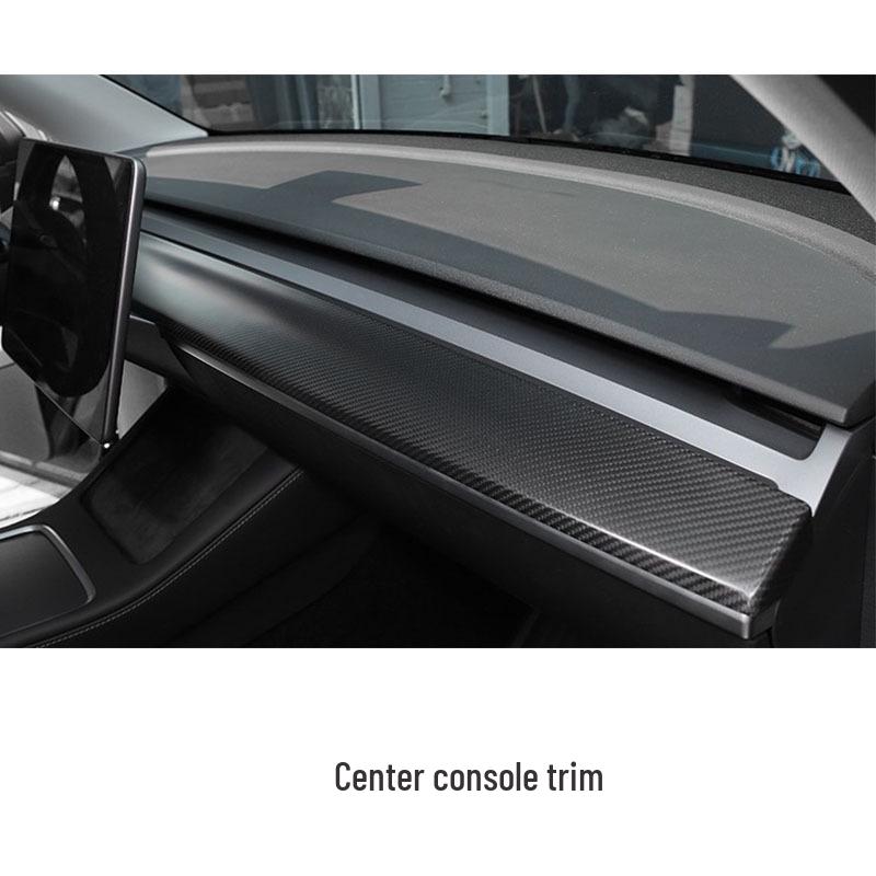 Tesla Model 3/Y Dashboard & Door Carbon Fiber Decorative Strips