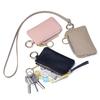 Leather Coin Purse with Key Chain Small Change Purse Keyring Card Holder Coin Pouch Multi-Use Small Wallet for Women