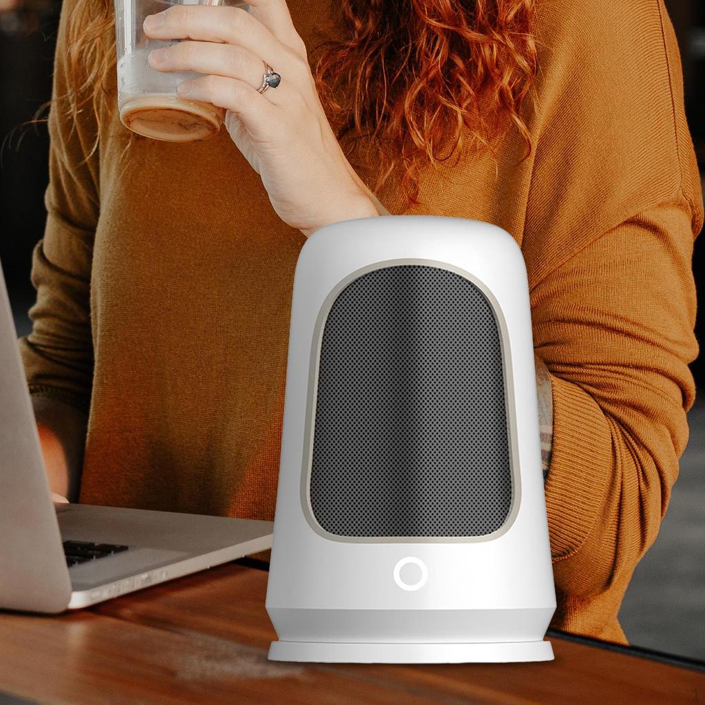 Portable Space Heater Household Fan Small Personal PTC Heating Warmer White