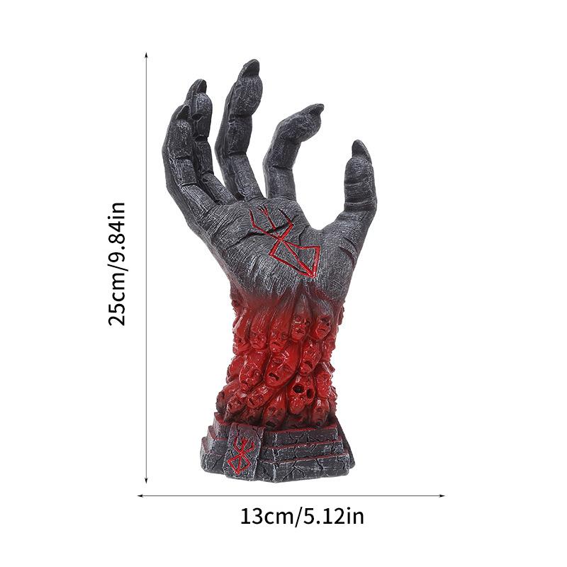 Halloween Berserk Mão de Deus 26Cm Estátua de Resina Figura Anime Modelo Coleção Decoração de Mesa Brinquedos Presente de Aniversário