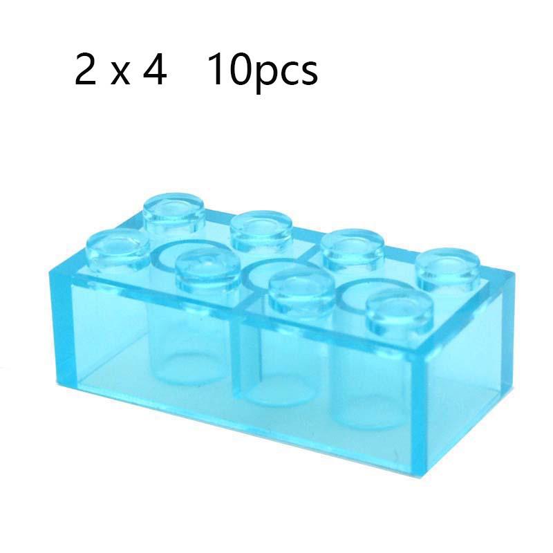 

Классические строительные блоки DIY, детали, прозрачные синие прозрачные фигурки, кирпичи, развивающие творческие игрушки для детей 1x1 1x2 2x2 2x4