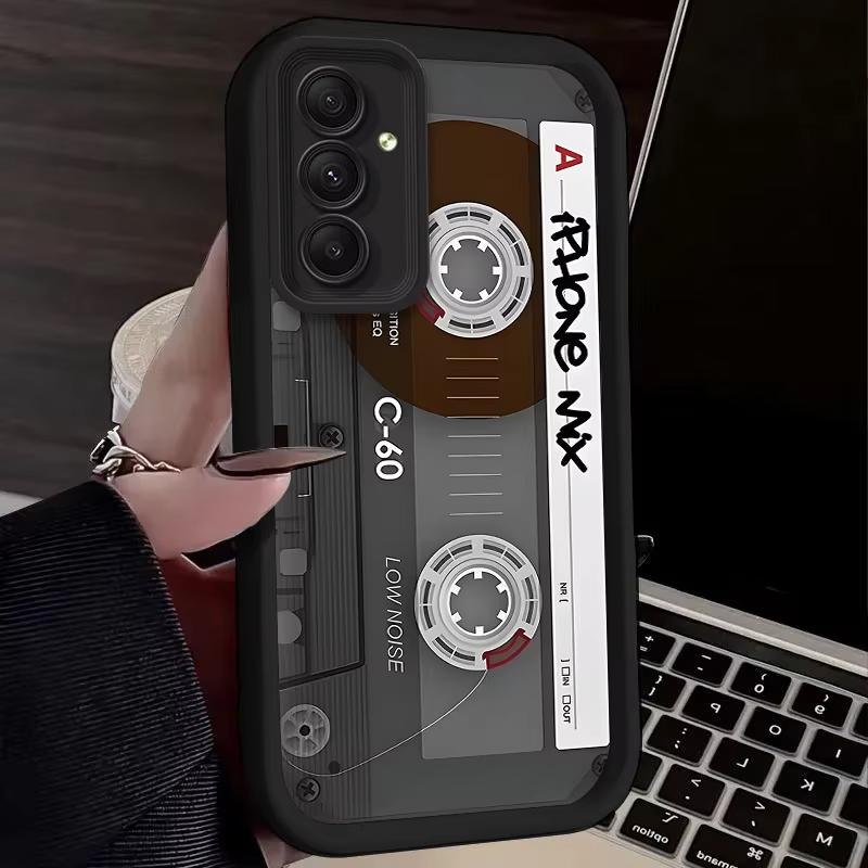 Retro Tape Pattern Phone Case for Samsung Galaxy S26 S25 S24 S23 S22 S21 S20 Plus Ultra FE A73 A72 A71 A52 A53 A32
