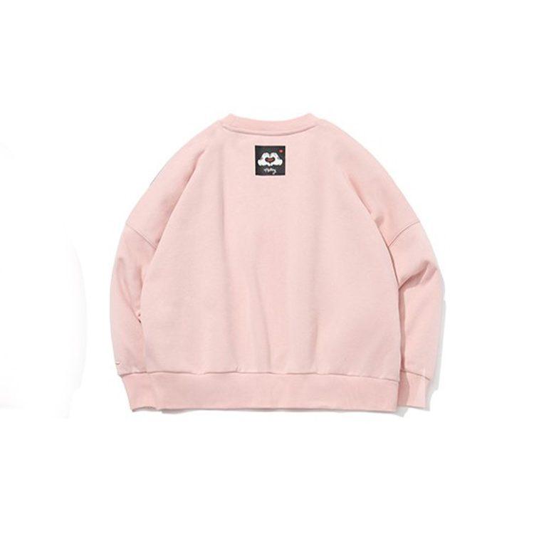 Li Ning X Disney Sweatshirts Women's Pink Crew Neck Moderate Regular AWDQC28-3
