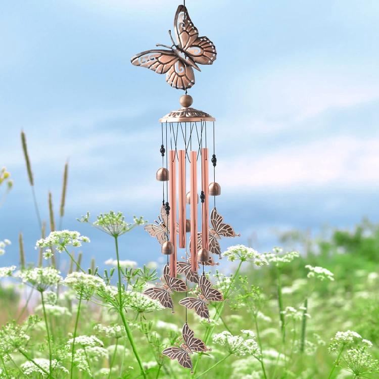 Butterfly WindChime Perfectly Decorate Garden or Yard Outdoor Decorations Windchimes for Christmas, Weddings, Birthdays