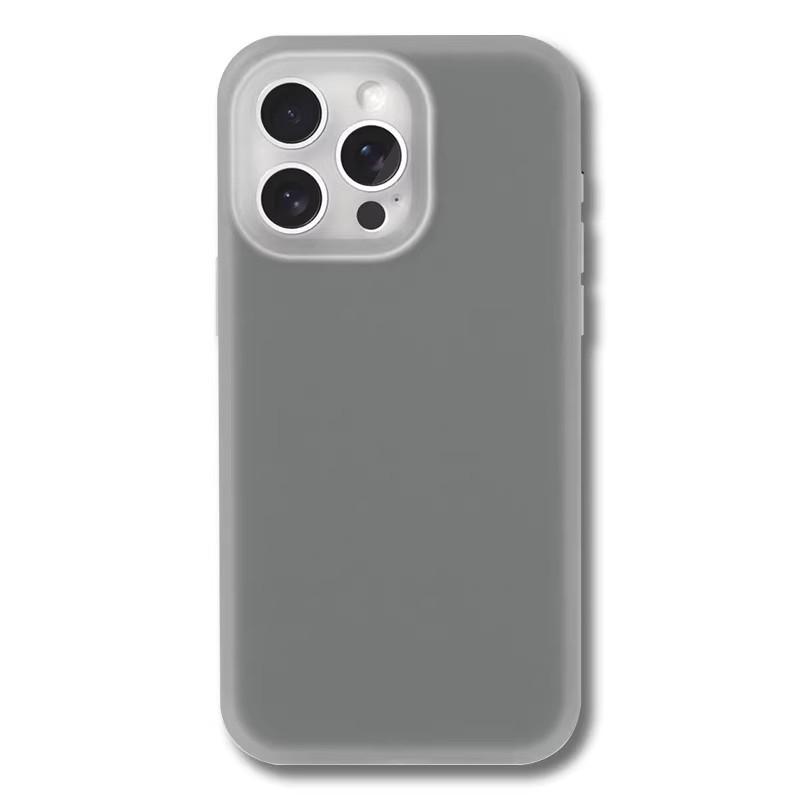 Liquid Silicone Phone Case IPhone 16 Pro Max 15 13 Shockproof Soft TPU Cover With Precise Cutout Minimalist Style