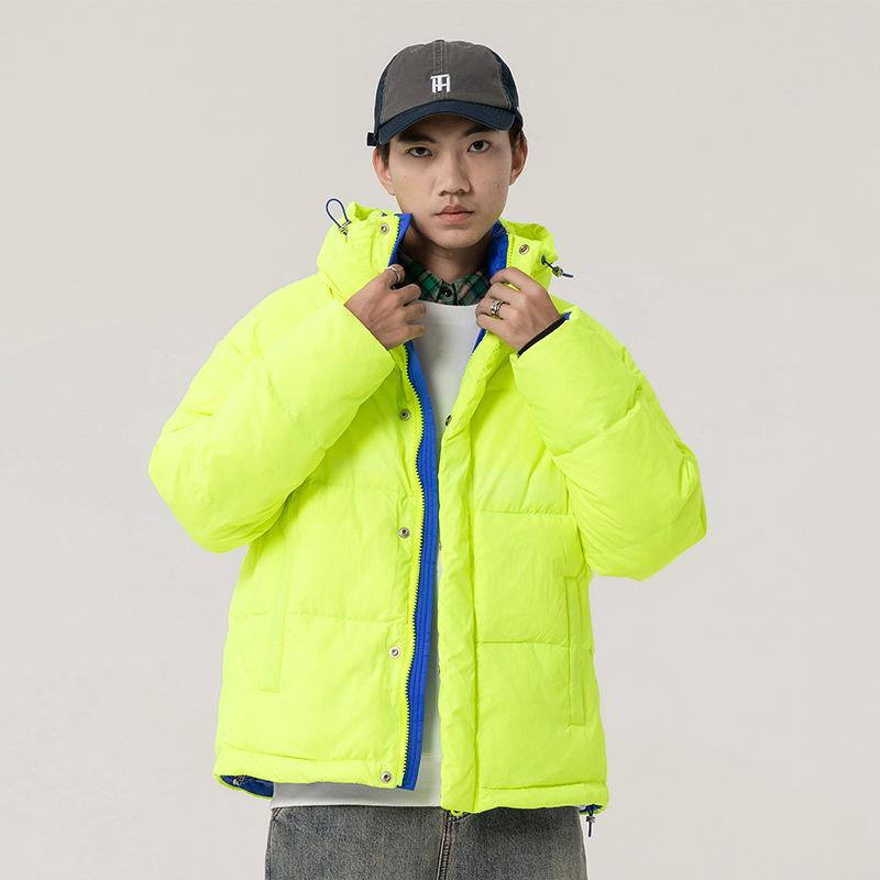 Down Jacket Men's New Autumn and Winter Coat Thickened White Duck Down Warm Casual Trendy Brand Bread Coat Versatile Men