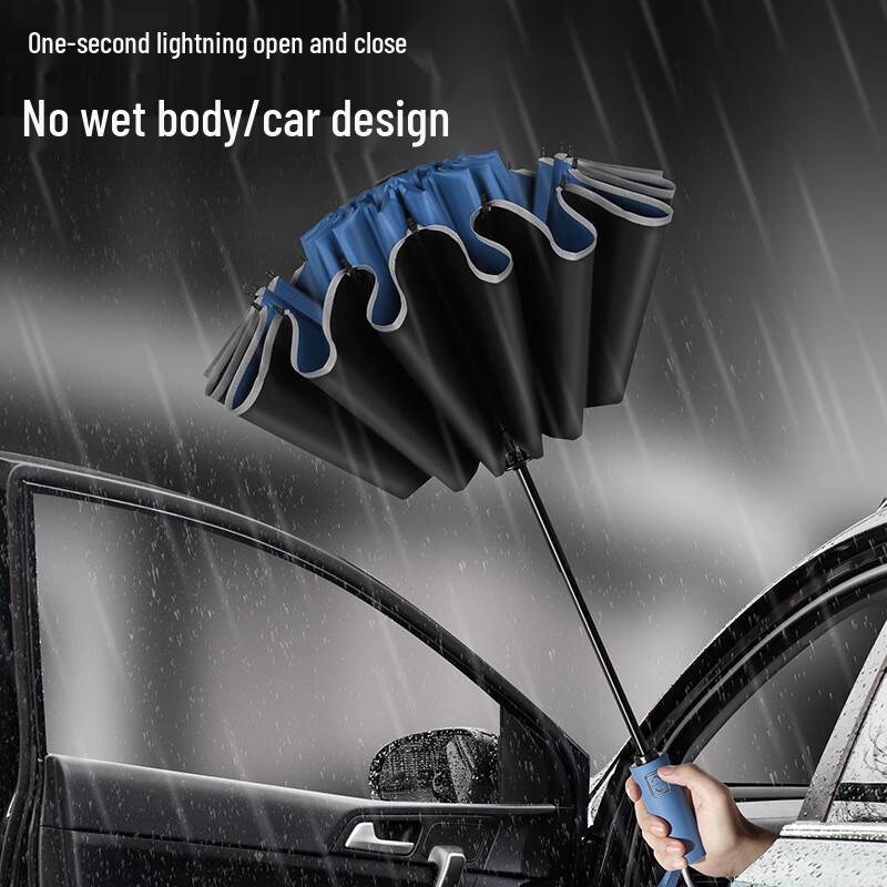 Automatic 16-Rib Reverse Folding Umbrella
