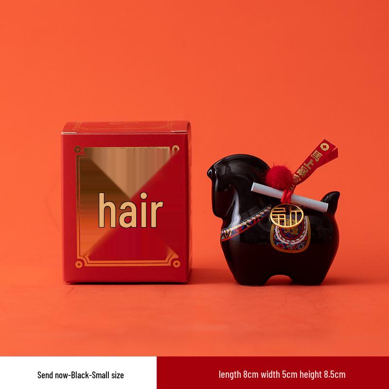 Instant Prosperity Ceramic Horse Figurine: Chinese-Style Tea Pet for Wealth and Fortune