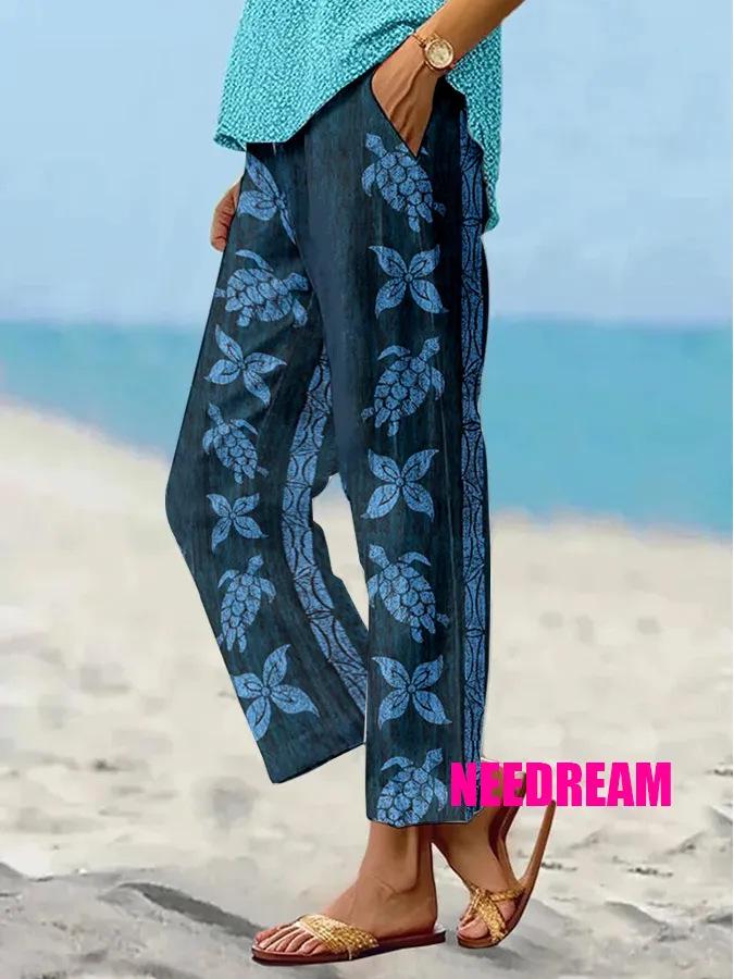 2026 Spring/Summer Casual Women s Digital Print Fashion Trousers 5XL