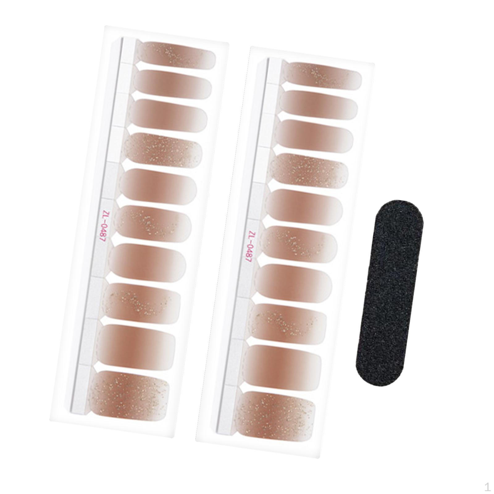 

20 шт. Полные наклейки для ногтей, декоративные полоски для гель-лака для женщин