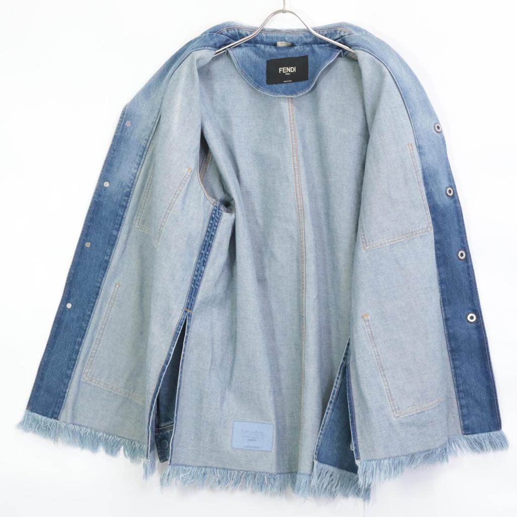 Fendi Excellent Condition, Genuine Domestic FW1225 AN4W Cut-off Denim Jacket 46 blueUsed
