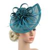Transparent Mesh Hair Band Fascinator Hat Flower Feather Tea Party Hairband For Women Elegant Nightclub Hair Accessories