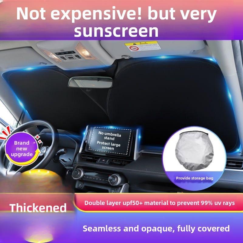 Car Sunshade UV Reflection Windshield Umbrella Front Sun Shade Parasol Foldable Summer Protection Car Seat Heat Insulation