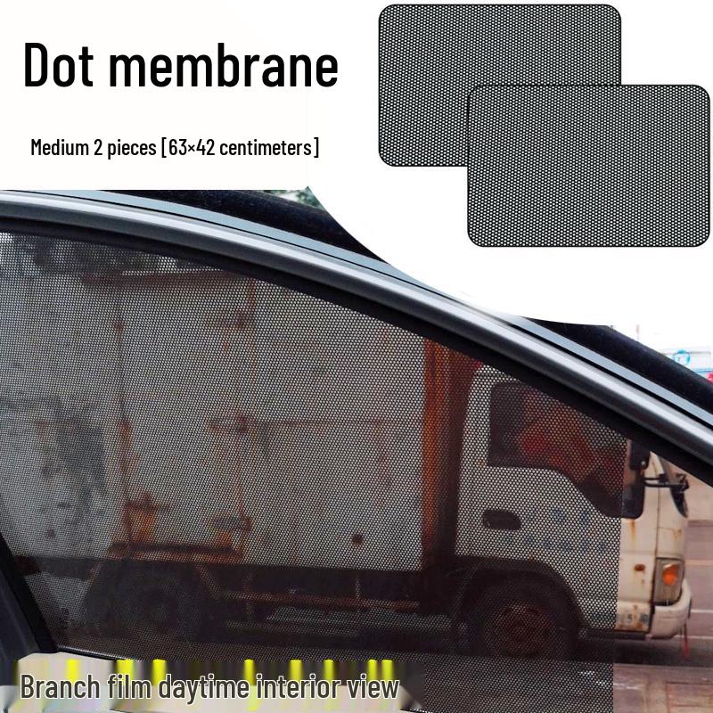 Car Sunshade Static Cling Film - Heat Insulation & Privacy Blackout for Side and Rear Windows.