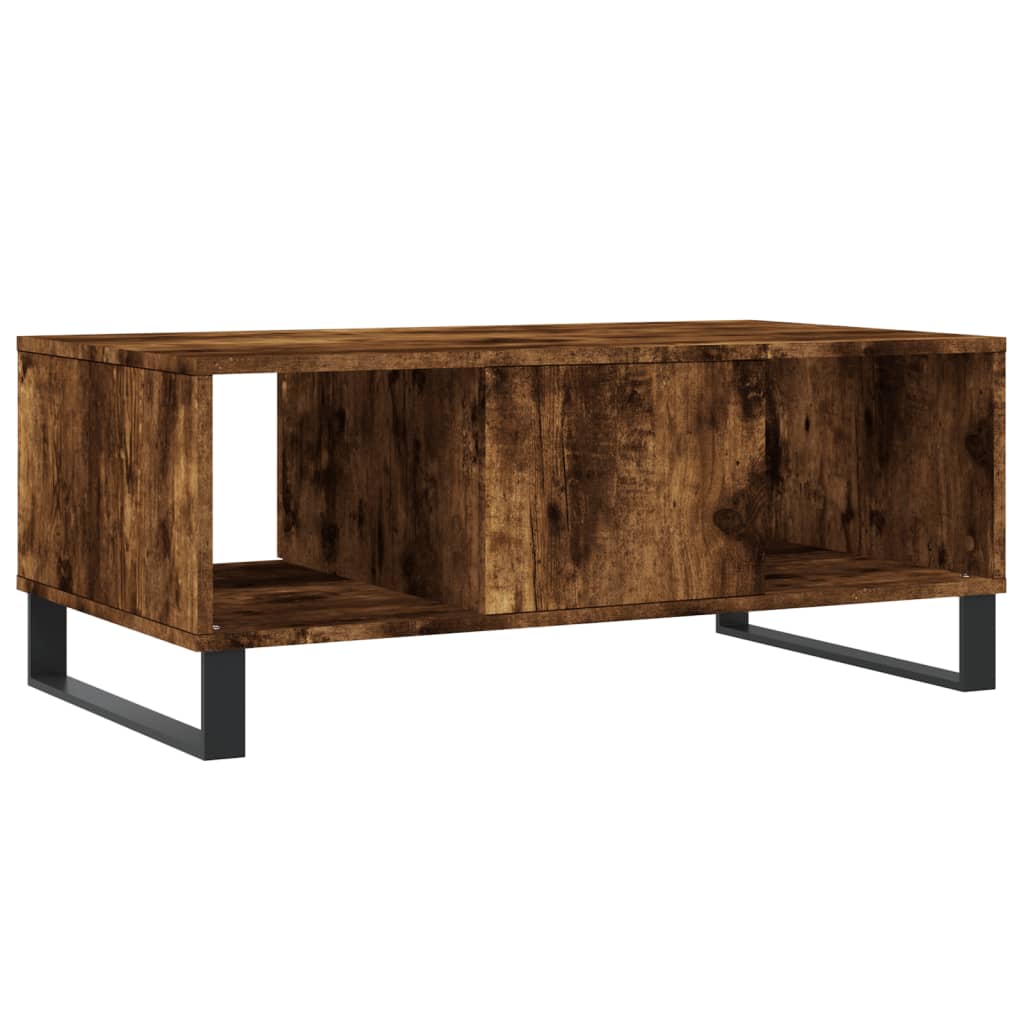 Coffee Table Smoked Oak 90 x 50 x 36.5 cm Particleboard