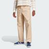 Adidas Originals Logo Print Mid-Rise Elastic Waist Straight Leg Solid Color Casual Pants Men Bottoms Phantom-Beige IR7584