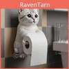 Cat Paper Holder Resin Cute Cat Design Wall Mount Tissue Dispenser For Bathroom Decor