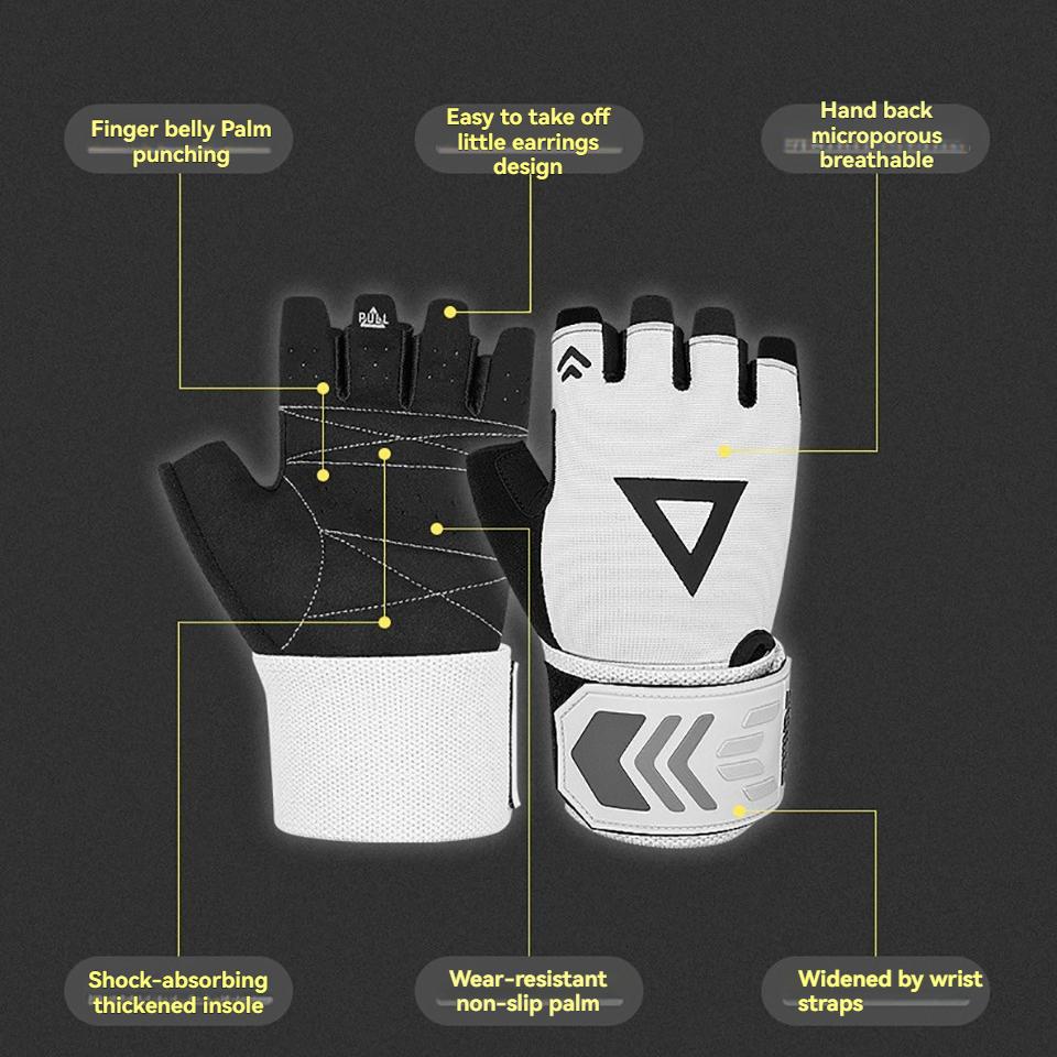 AOLIKES Workout Gloves for Men,Weight Lifting Gloves with Wrist Wrap Support,Full Palm Protection&Extra Grips for Weightlifting