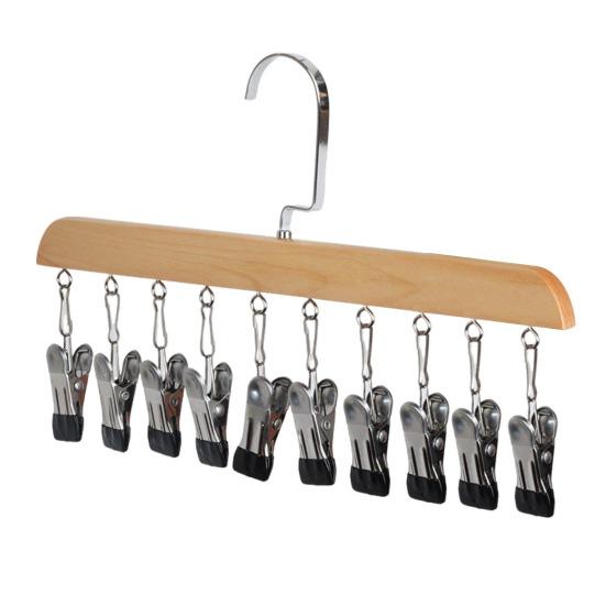 Clips Great Load Bearing Anti-slip Wardrobe Clothes Hanger Scarf Tie Clip Hanger