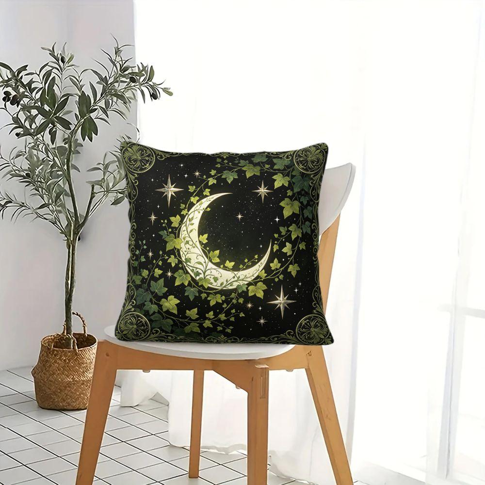 Throw Pillow Moon Star Ivy Witchy Vintage Cushion Accent Pillow Cm Includes Pillow Core Dark Aesthetic Room Sofa Decor