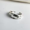 925 Silver Rings for Women Couple Minimalist Handmade Simple Retro Big Star Ring Fine Jewelry Gift Prevent Allergy
